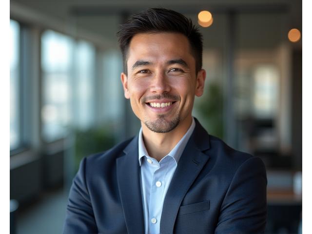 Professional headshot of a business executive in a modern office setting